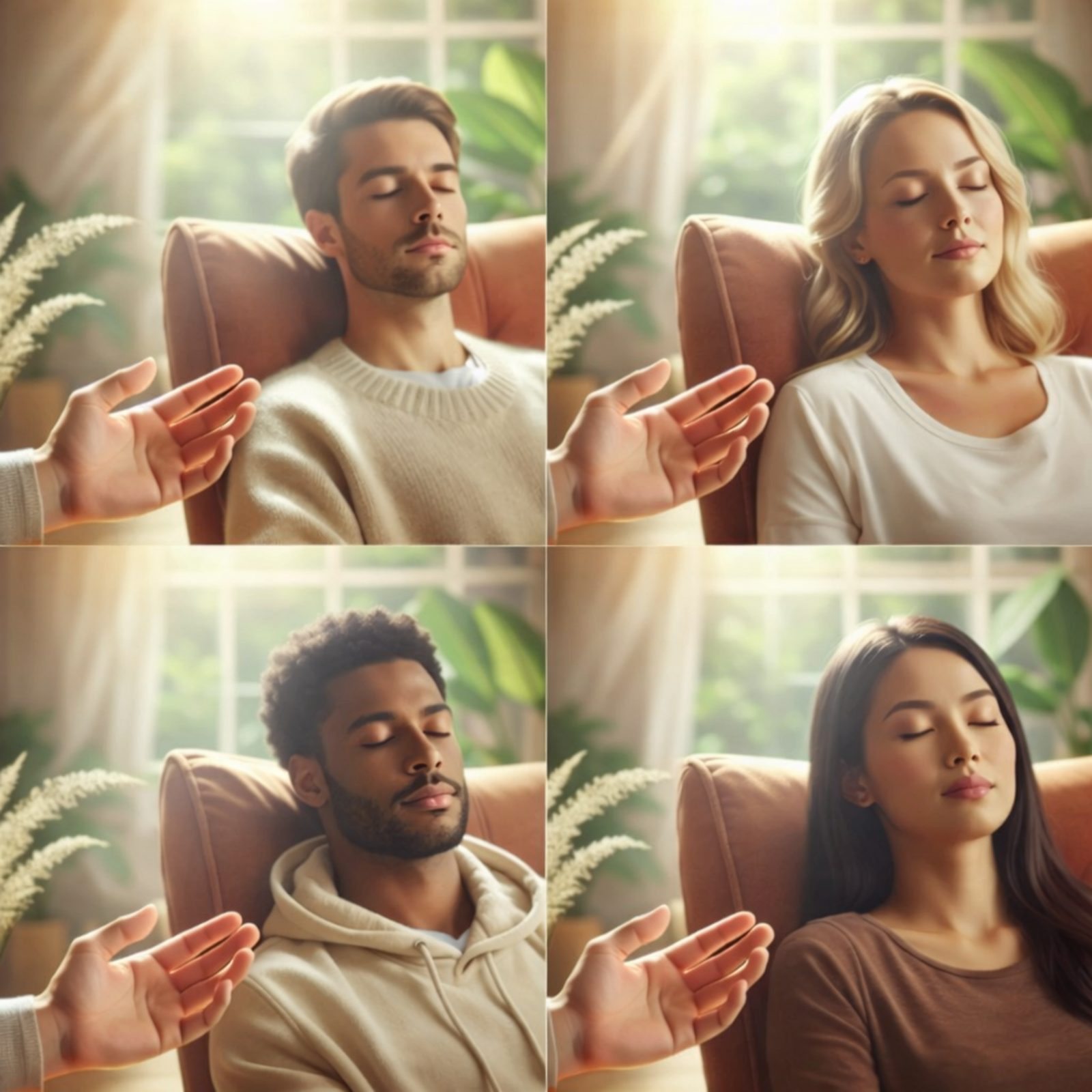 Hypnosesitzung in ruhiger Atmosphäre